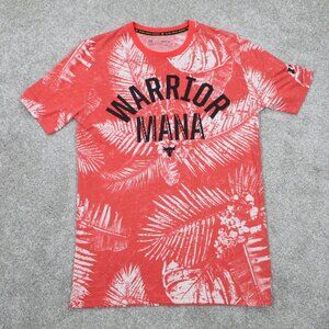 Under Armour Shirt Mens Small Red UA Warrior Mana Project Rock S/S Pullover
